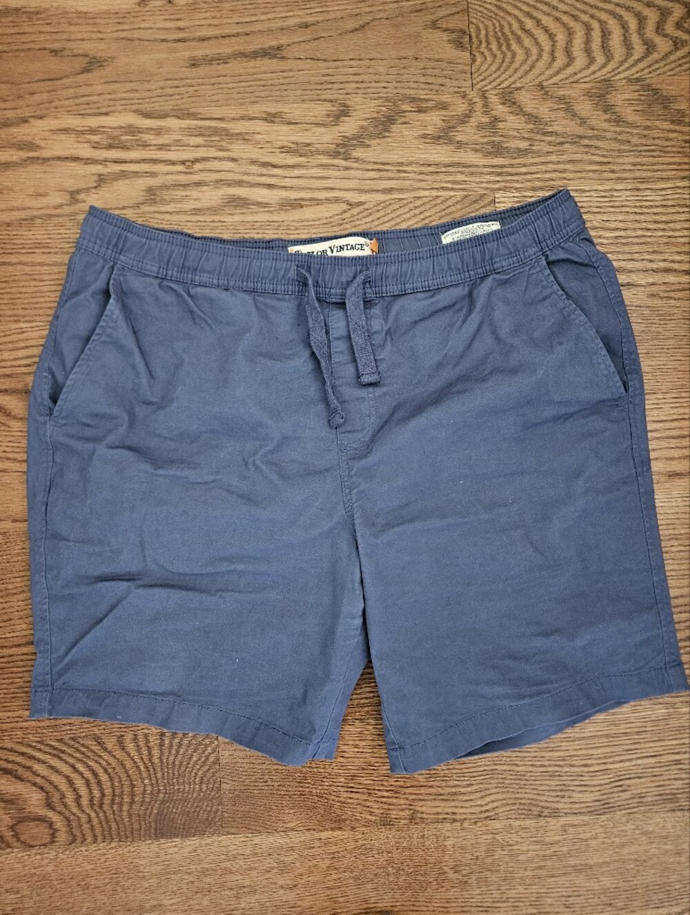 Taylor Vintage Comfort Fit Men's Blue Drawstring Shorts - Size XL